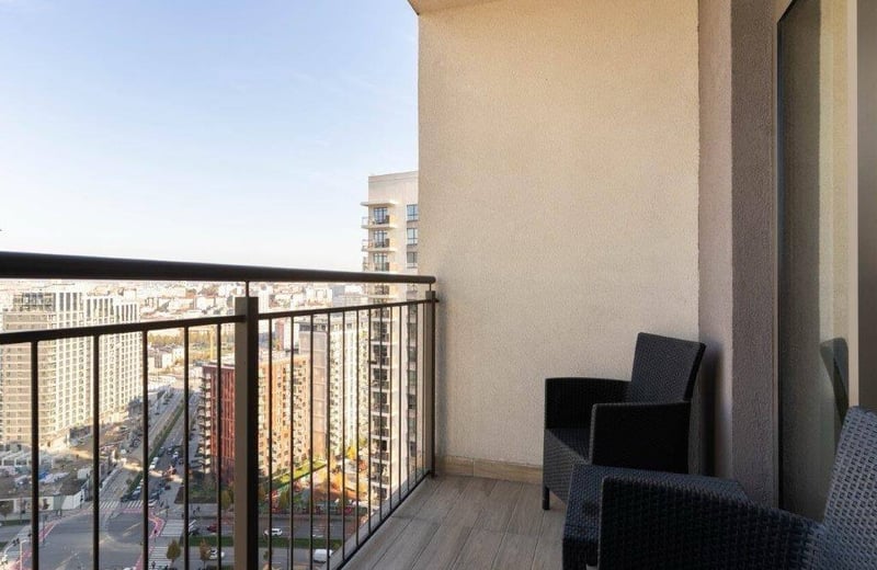 Alquiler de un apartamento amueblado de 3 habitaciones, 82 m², con vista al río, BW Arcadia, Belgrado, Serbia